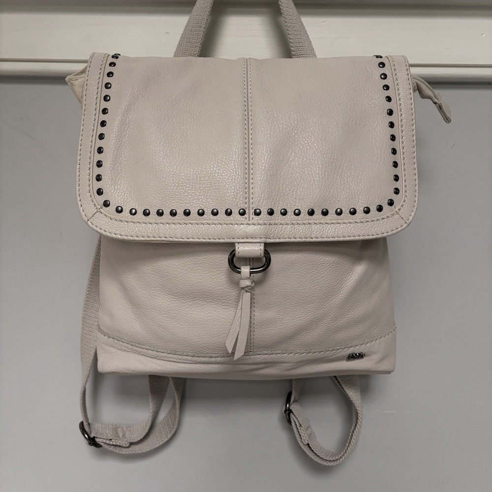 The Sak Saratoga Crossbody Bag Ivory Leather Tote Messenger Convertible Backpack